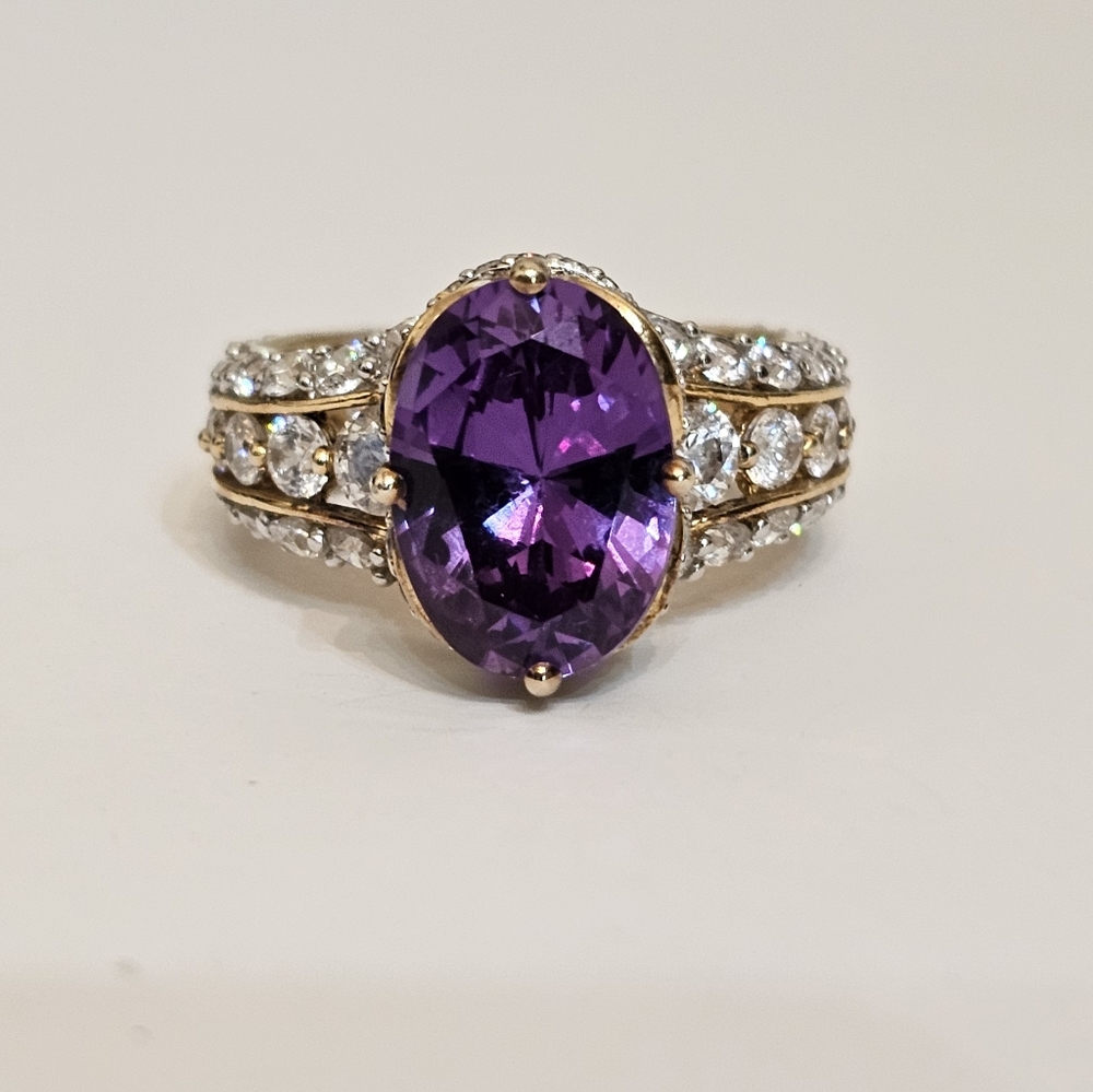 Retired VW Color Change Sapphire 18k Vermeil Ring Size 7 - Picture 12 of 14